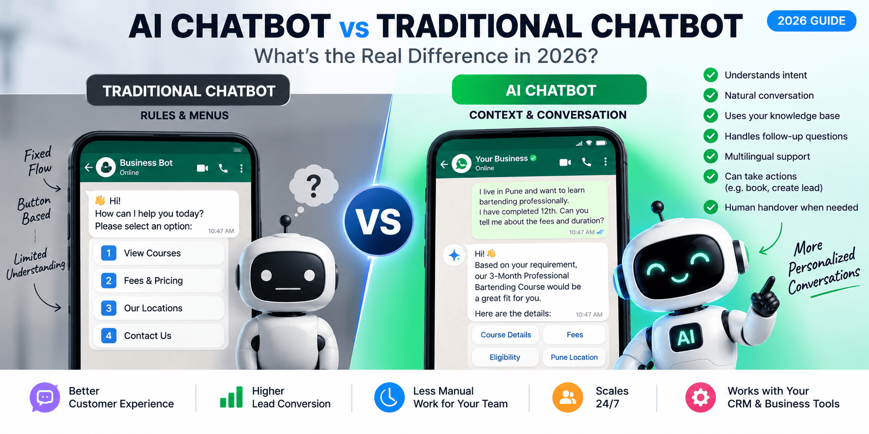 AI Chatbot vs Traditional Chatbot: What’s the Real Difference in 2026?