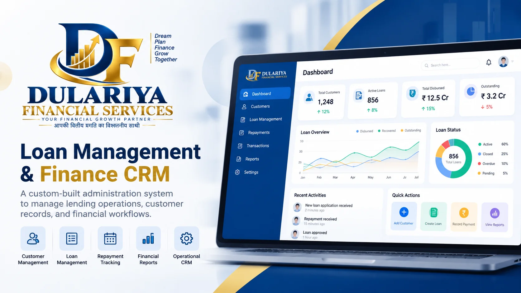Dulariya Finance – Loan Management & Finance CRM